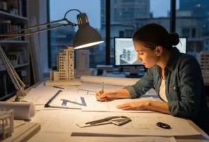 Architect drawing