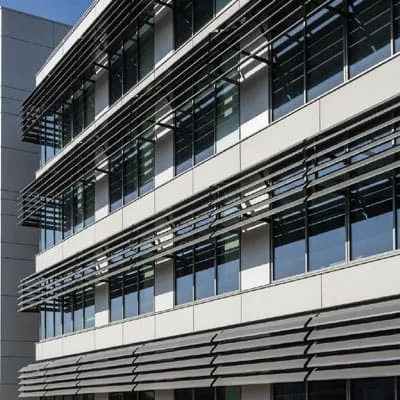Brise soleil in a building façade