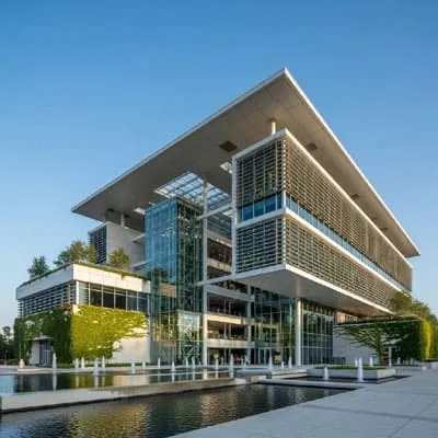 Building planned with passive solar design