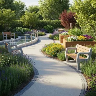 Garden with good accessibility