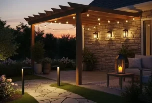 Garden with light