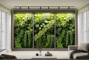 Green wall living room