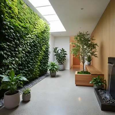 Hall Entrance with plants