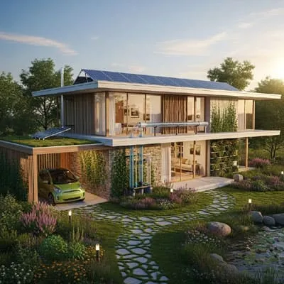 House with sustainable practices