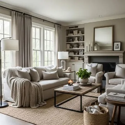 Living room with natural light