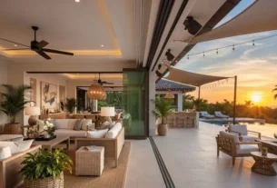 Outdoor space with sunset