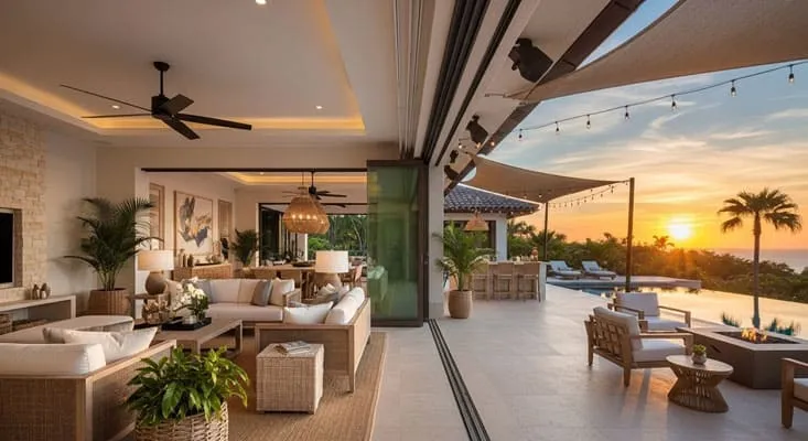 Outdoor space with sunset