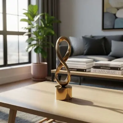 Sculpture in a living room