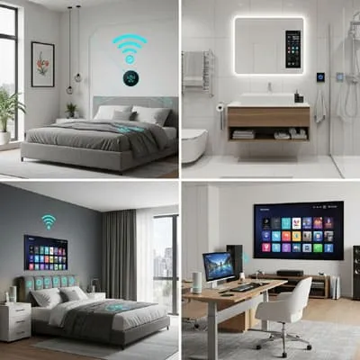 Smart applications in different rooms