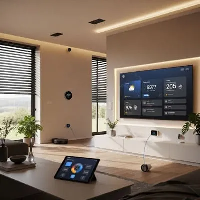 Smart house in a living room