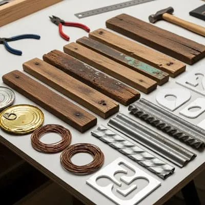 Wood and Metal material