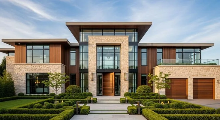 Entryway Architecture- Luxury home front façade