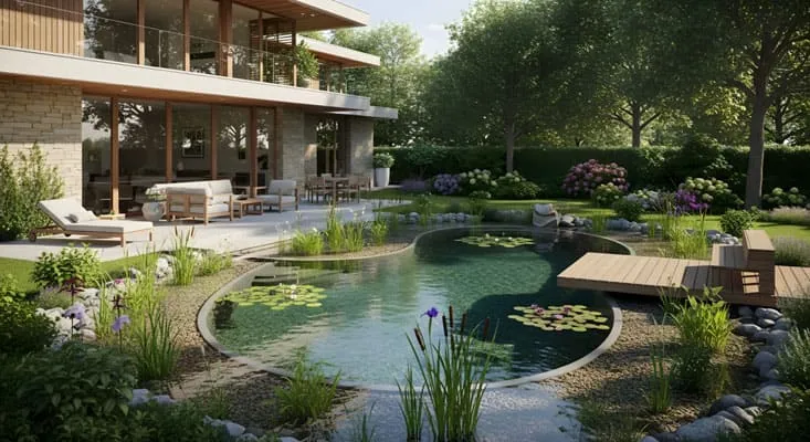 Natural pool landscape