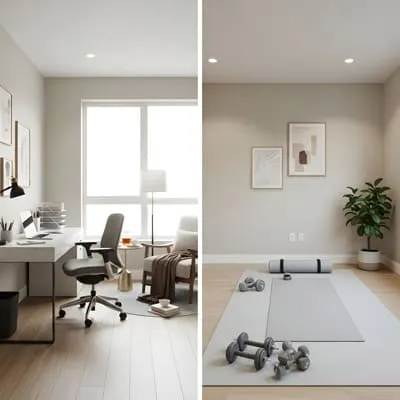 Remote work- Home Office and meditation space