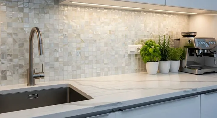 Kitchen - Stone Backsplash