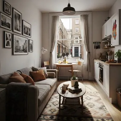 Interior of small house