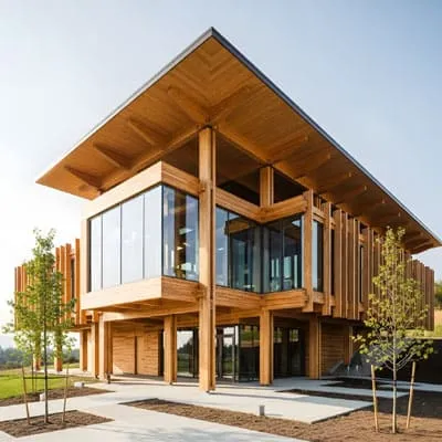 Timber wood and building