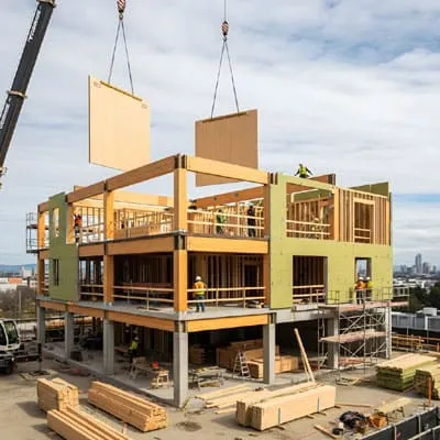 Timber wood underconstruction