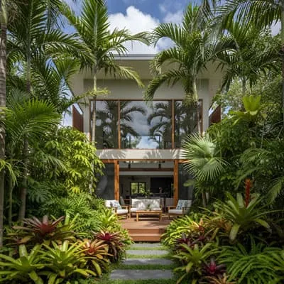 Tropical plant garden