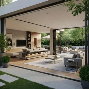 Living room with furniture