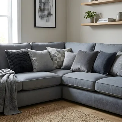 Cushion in gray colours