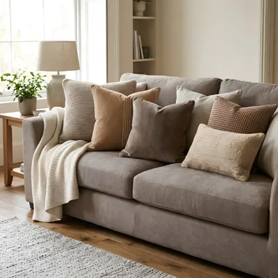 Cushion in neutral colours