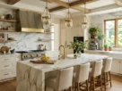 Kitchen with luxury materials