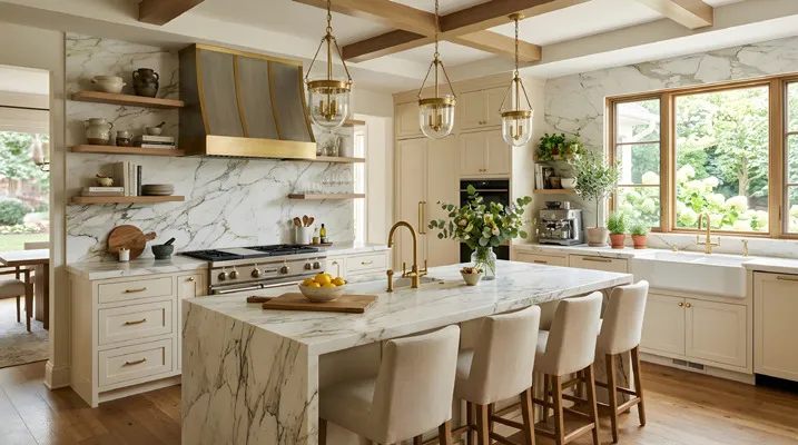 Kitchen with luxury materials