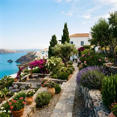 Typical mediterranean garden