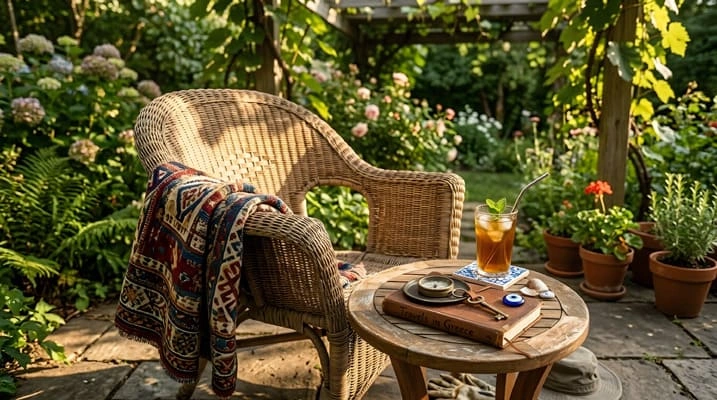 Patio reading area