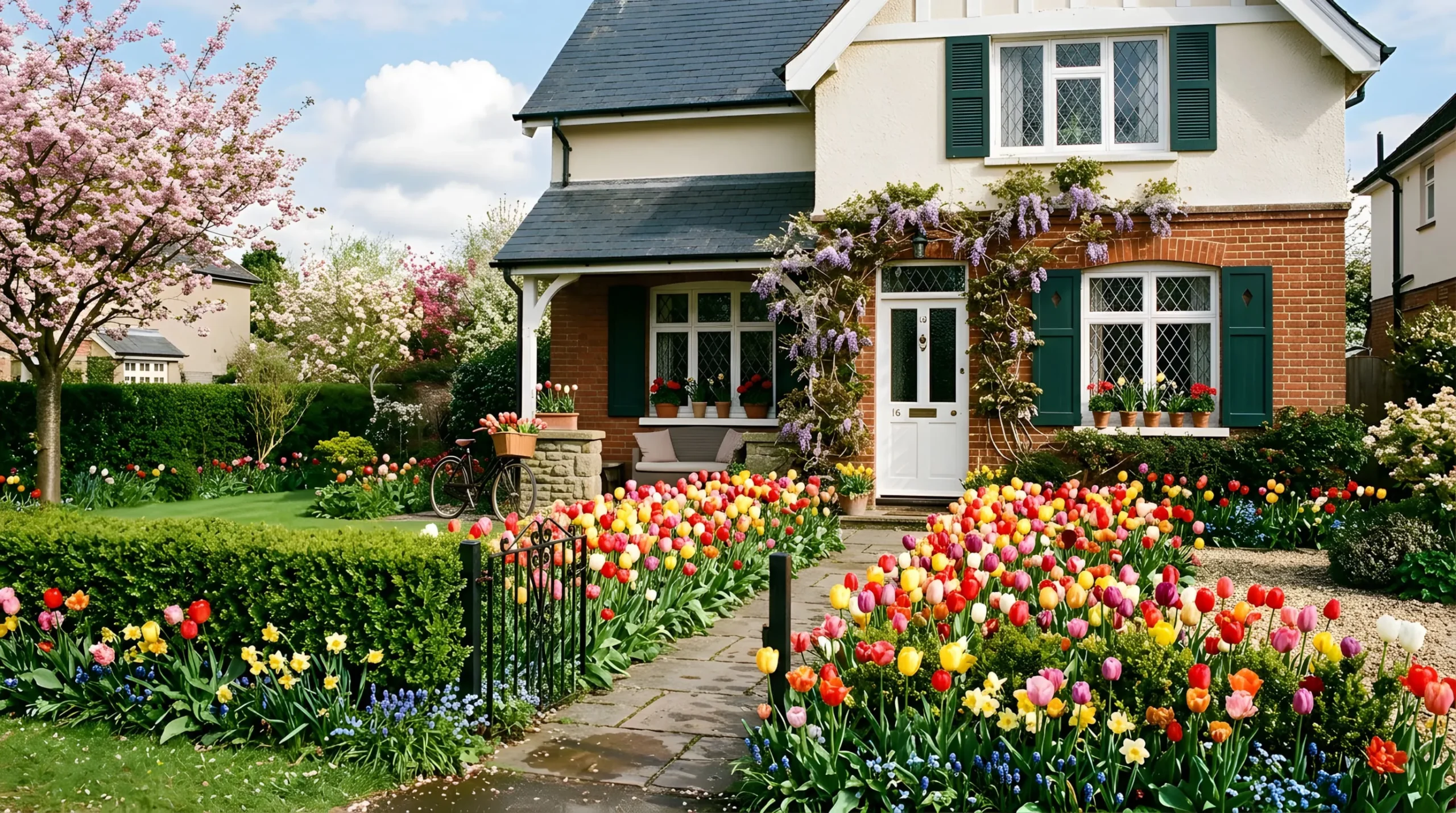 Why Tulip Bulbs Add Structure and Rhythm to Spring Gardens 1 tulip house front
