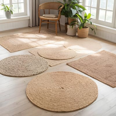 Rug made with jute