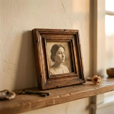 wooden portrait