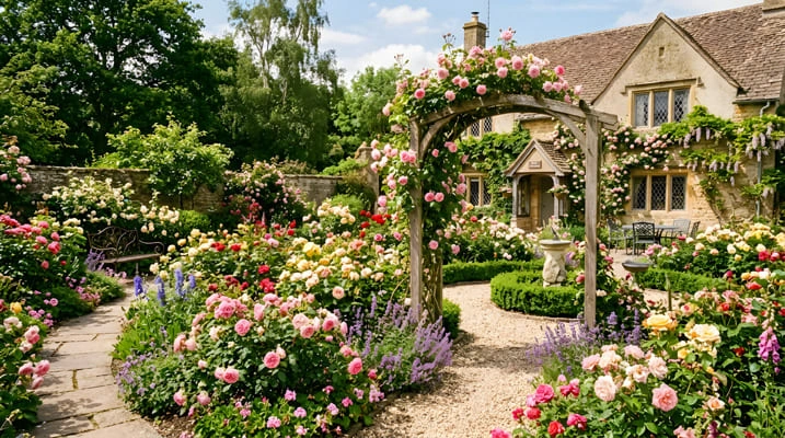 Why Rose Gardens Continue to Shape the Romantic Landscape 1 Beautiful residential rose garden