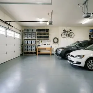 Clutter free residential garage