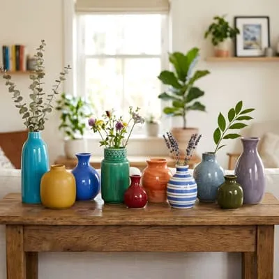 Colorful vases
