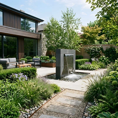 How Water Changes the Atmosphere of Outdoor Spaces 2 Fountain in residential garden
