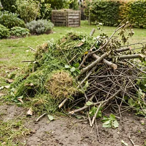 Grass and wood clean up