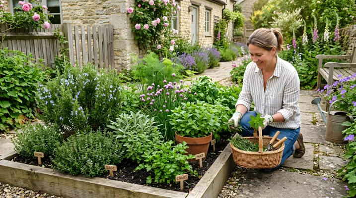 Why Herbs Work Beautifully in Residential Gardens 1 Herbs in a residential garden