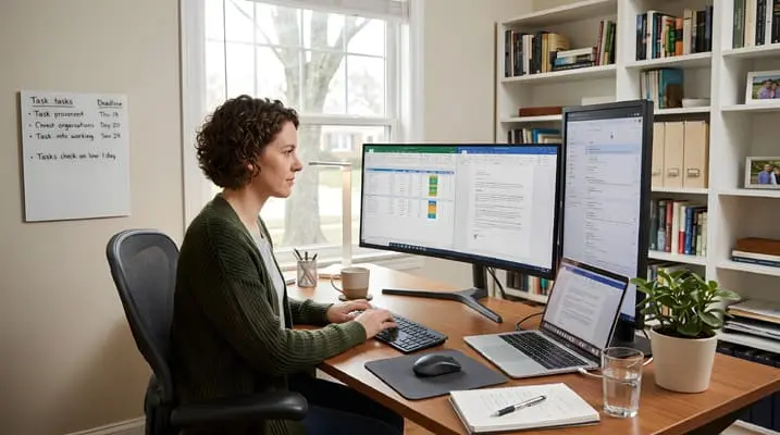 Home office place in a single home