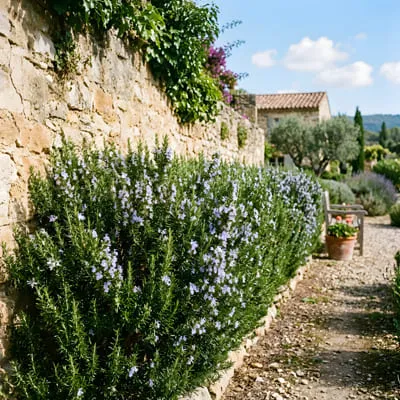 Rosemary along wall