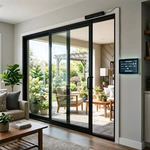 Sliding door with smart system