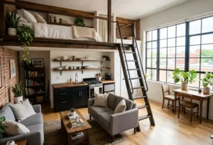 Small loft loft with mezanine