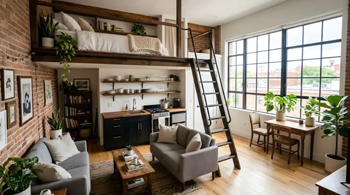 Small loft loft with mezanine
