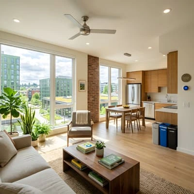 Interior of apartment with good design