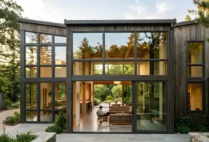Architectural huge glass windows