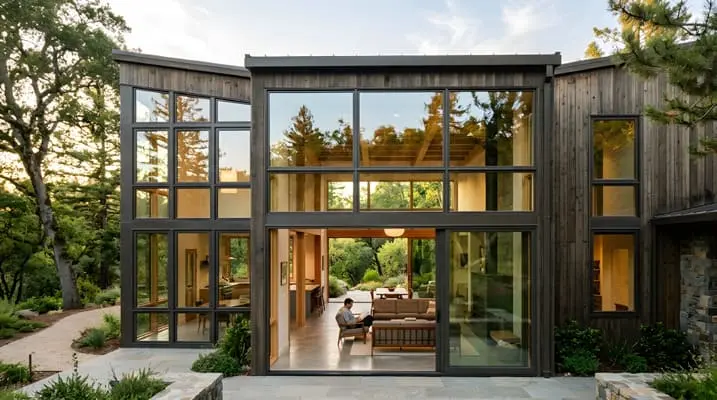How Window Placement Changes the Character of a House 1 Architectural huge glass windows