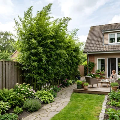 Designing Shade Gardens That Extend Outdoor Living Spaces 4 Bamboo windbreak