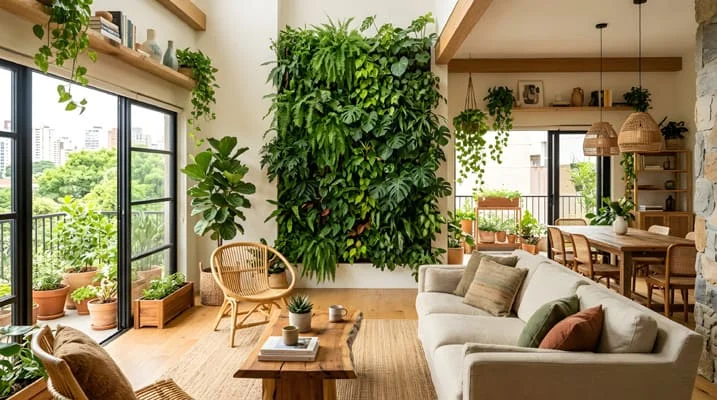 Modern Home Decor Trends That Will Last Beyond 2027 2 Biophilic design in apartment