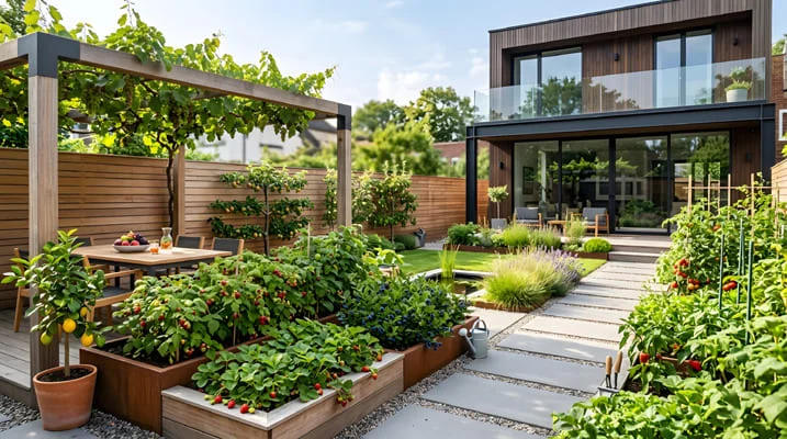 Grow a Vegetable Gardens in Modern Architecture 1 Greeny modern garden
